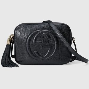 Authentic Black Gucci Soho Disco Bag
